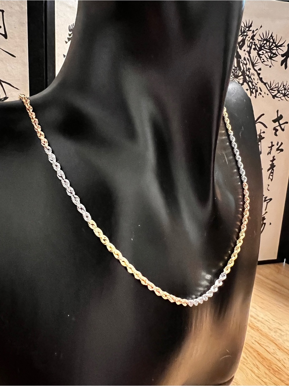 14K Yellow, White & Rose Gold Diamond Cut Chain By JcPenney